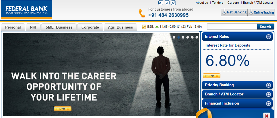 Federal bank Probationary Officer admit card