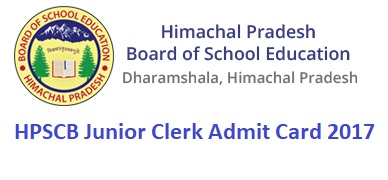 HPSCB Jr Clerk Admit Card Download