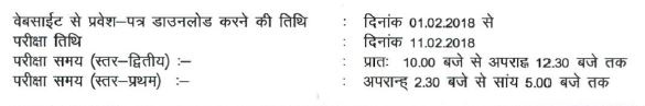 REET Admit Card